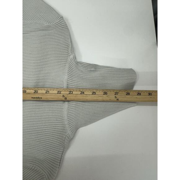 Orvis Womens Sweater Size Medium Gray Ribbed Knit Turtleneck Long Sleeve - Picture 9 of 11